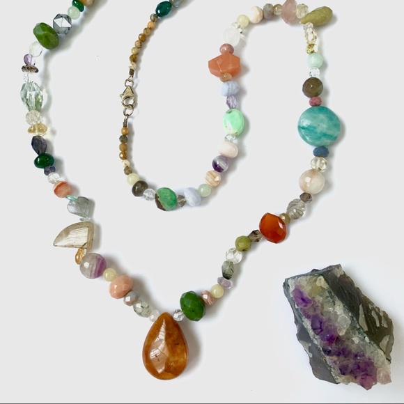 New: Semi Precious Stones Original Necklace - Picture 15 of 16